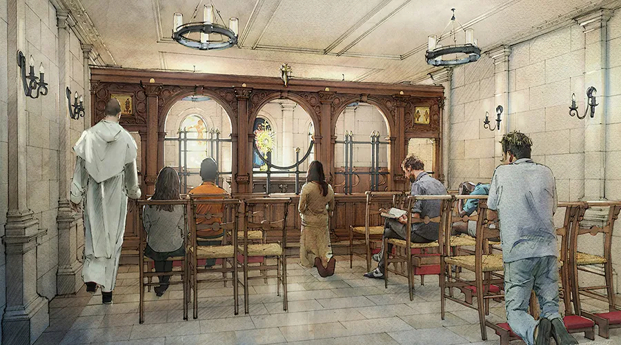 An artist's rendering of the planned adoration chapel in Greenwich Village. Courtesy photo.?w=200&h=150